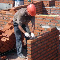 Бригада каменщиков в Пензе